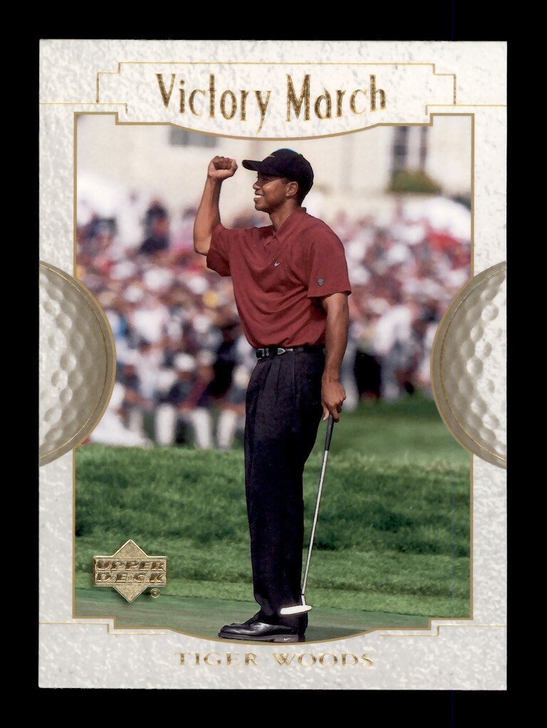 2001 UPPER DECK GOLF #151 TIGER WOODS VICTORY MARCH ROOKIE RC