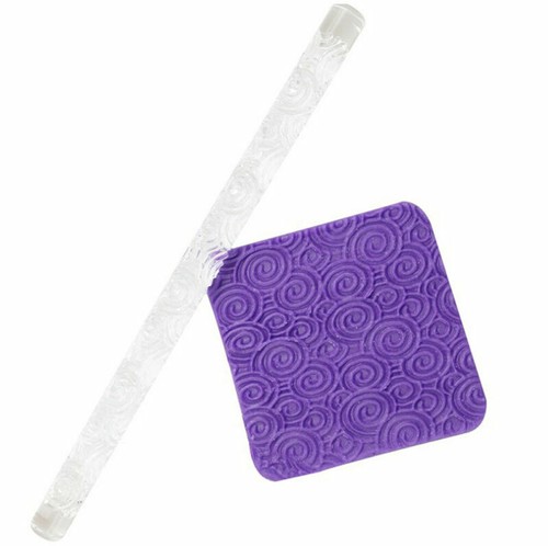 Embossing Acrylic Wave Carving Rolling Pin Non-stick Diy Crafts Clay Accessories - Picture 6 of 18