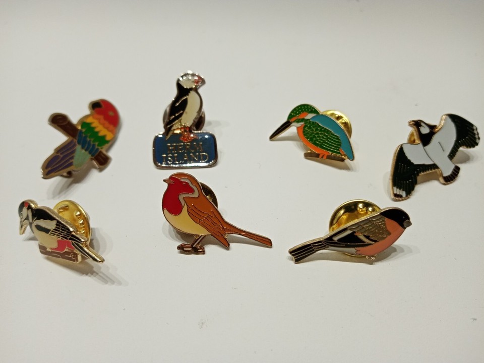 RSPB Bird Pin Badges Bundle X7 eBay