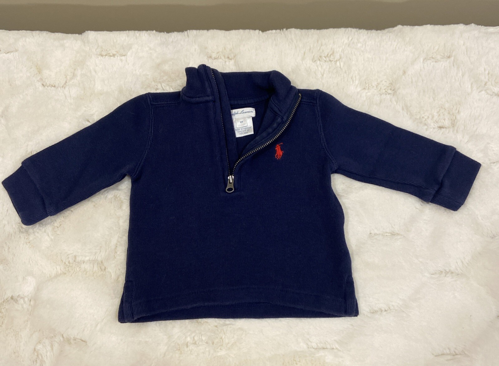 Polo Ralph Lauren 6 M unisex bambino quarto zip pony