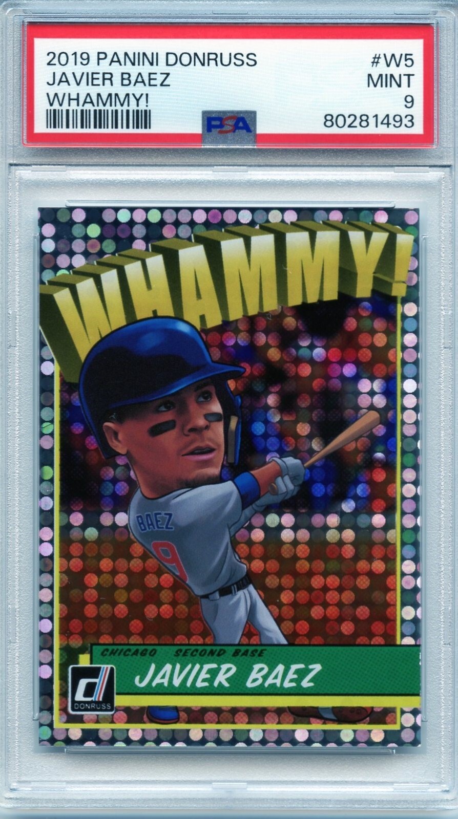 Javier Baez! PSA 9 Mint Whammy!  2019 Panini Donruss Whammy! Javier Baez #W5