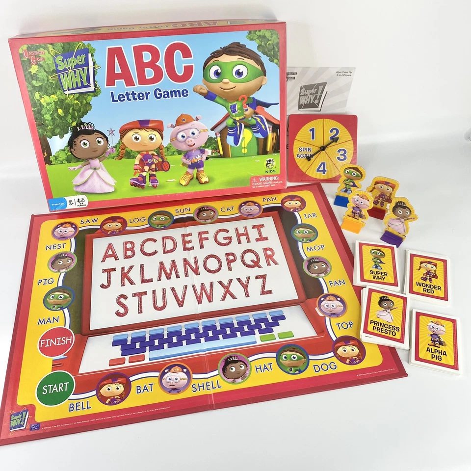 PBS Kids Super Why ABC Letter Board Game Complete 2009 Ages 3+, 2-4 Players - Image 4 of 4