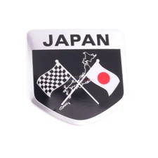 JP JAPAN Flag Racing Badge Metal Side Rear Trunk Emblem Decal Sticker Car JP Car