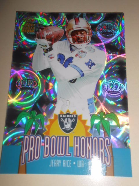 JERRY RICE ( 2002 ) PACIFIC CROWN ROYALE HOLOFOIL PRO BOWL CARD 'NINERS HOF WR