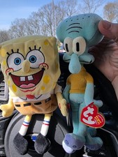Ty Beanie Babies Sponge Bob And Squidward Tentacles