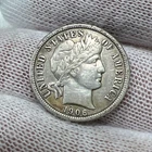 1906 Barber Dime. 90% Silver.  Nice Higher Grade Old US Coin!