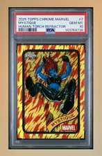 2025 Topps Chrome Marvel MYSTIQUE /39 Human Torch Refractor #7 PSA 10 💎 Gem
