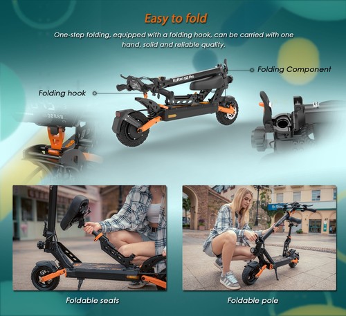 KuKirin G2Pro Elektroroller 48V 15.6Ah Klappbar E-Scooter offroad 9'' Keine ABE - Bild 17 von 24