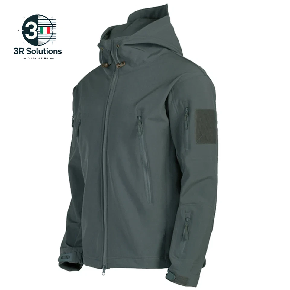 Giacca Militare Uomo Tattica Impermeabile Soft Shell Con Cappuccio Inverno - Bild 3 von 4