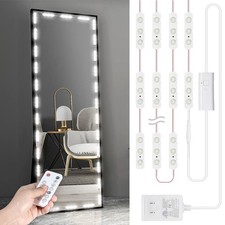 Kintion LED Vanity Mirror Lights with RF Remote, Dimmable 13ft, White