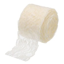 Lace Trim 10 Yards 2 Inch Flower Elastic Lace Ribbons Beige