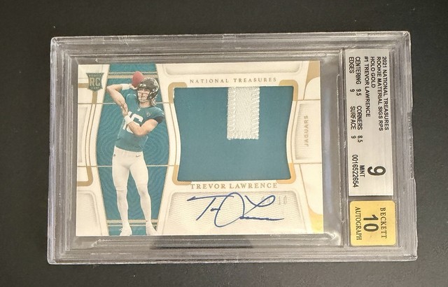 Trevor Lawrence 2021 Panini National Treasures Gold · Rookie Patch Autographs