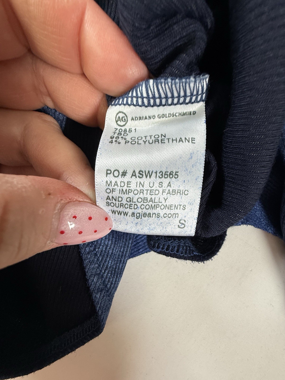 NWOT AG Adriano Goldschmied Women’s Bodysuit Blue Size S thumbnail 6