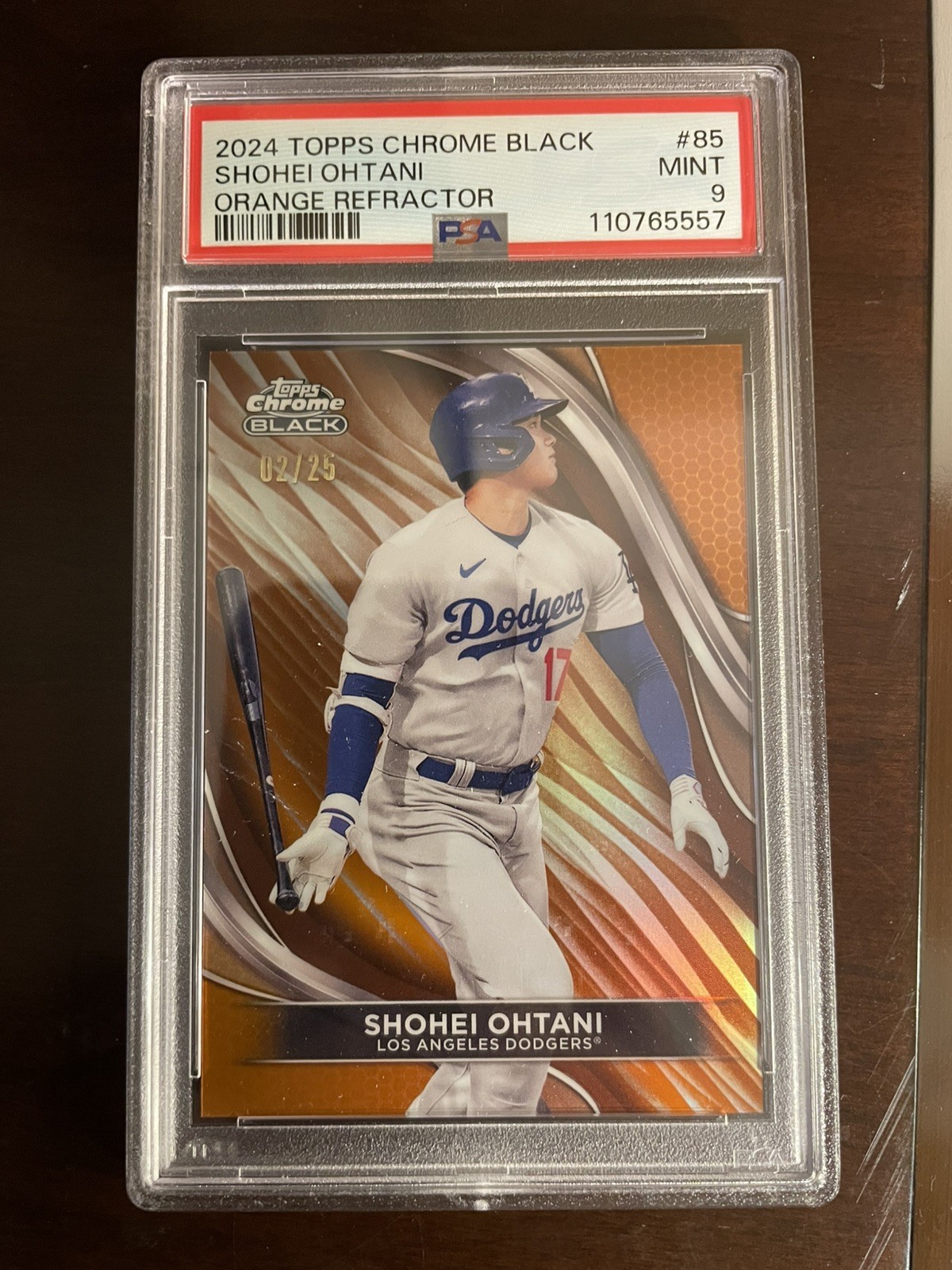 2024 Topps Chrome Black - Shohei Ohtani #85 Orange Refractor /25