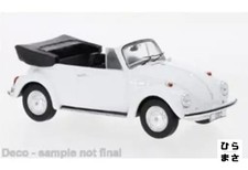 1/43 Diecast Miniature Car VW Beetle 1302 LS Cabriolet 1971 White Classic Model