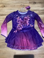 ice skating dress purple girls size 8