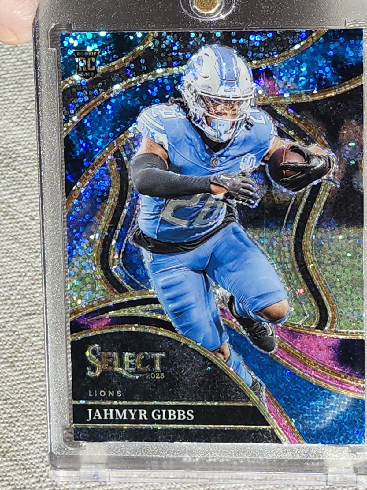 2023 Panini Select - Club Level Jahmyr Gibbs #266 Cosmic Prizm (RC)