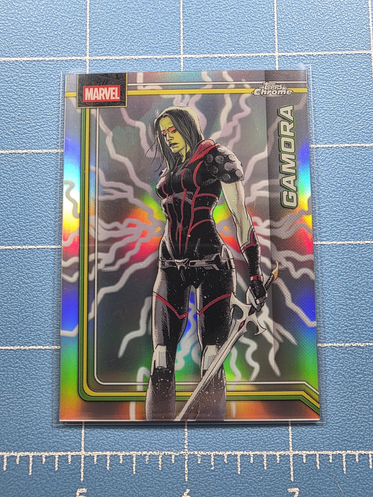 2026 Topps Chrome Marvel - Gamora #040 - Storm's Lightning Refractor