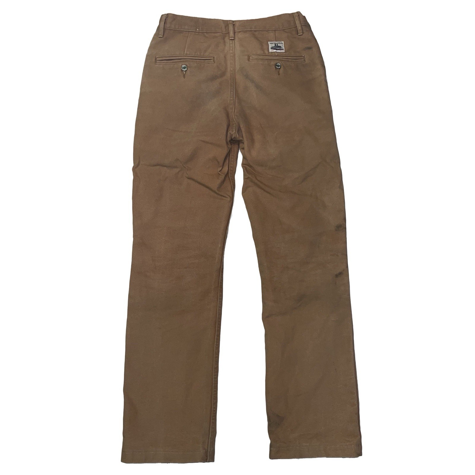 Left Field Pants Mens 30x29 Khaki Mount Vernon Mills Duck Canvas Twill Work USA