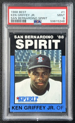 KEN GRIFFEY JR PSA 9 1988 BEST #1 PROSPECT SAN BERNARDINO SPIRIT RC 5248