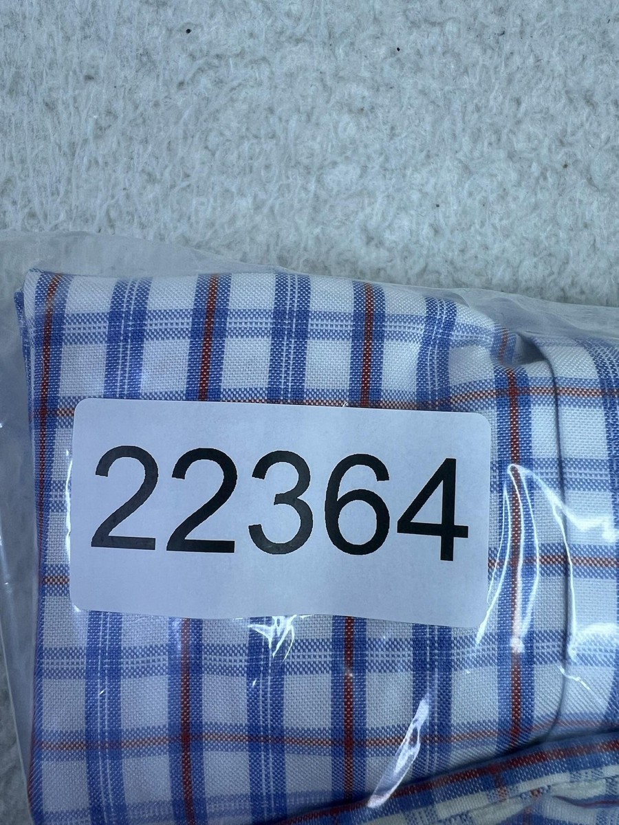 Lands' End Dress Shirts Lot Of 2 Mens 15 34/35 Blue Check Classic