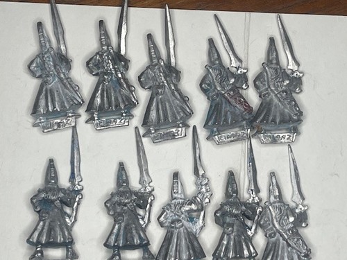 13 WARHAMMER GAMES WORKSHOP 1992 HIGH ELF SHADOW WARRIOR METAL FIGURES - Picture 7 of 8
