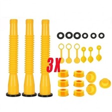3X Replacement Gas Can Spout Nozzle Vent Kit For Plastic Gas Cans Old Style Caps