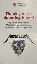 Metallica  x Red Cross Blood Drive Guitar Pick 2025