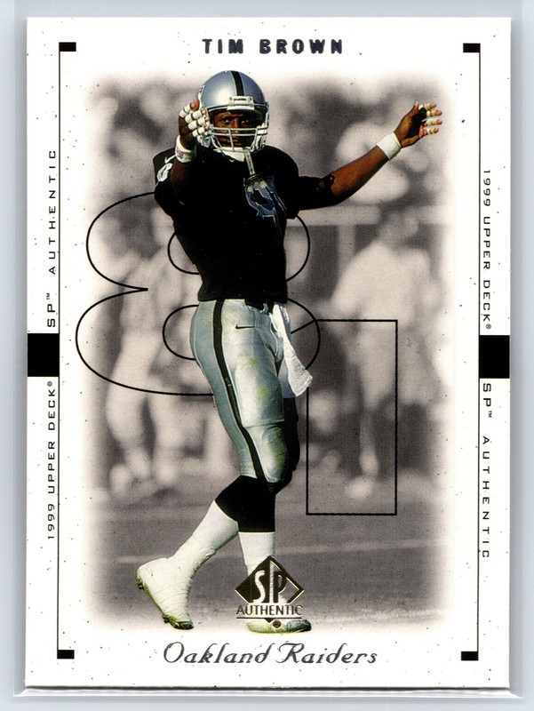 #62 Tim Brown, Oakland Raiders 1999 SP Authentic Base
