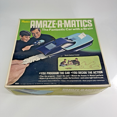 Vintage Hasbro Amaze‑A‑Matics Fantastic Car w/Brain 10 Cards 5855