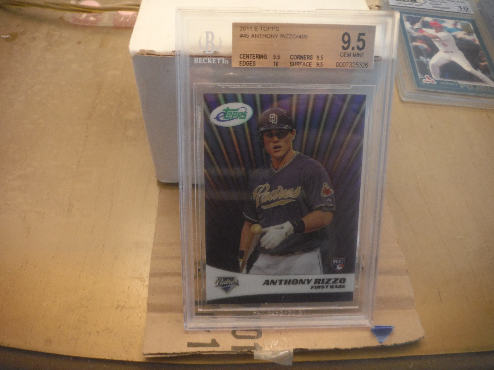 2011 Etopps Anthony Rizzo Rookie BGS 9.5