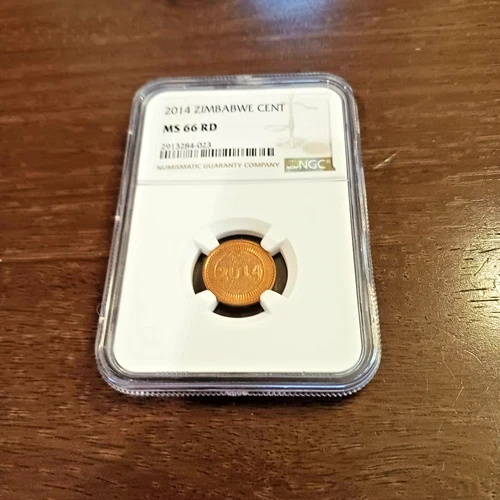 2014 Zimbabwe 1 Cent Bond Coin NGC MS 66 RD