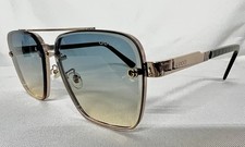 GUCCI Double Bar Unisex Gold Aviator Sunglasses Free SHIPPING  