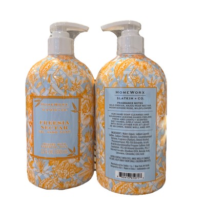 Homeworx Slatkin & Co Freesia Nectar Gel Hand Soap 22 Fl Oz (2pack)