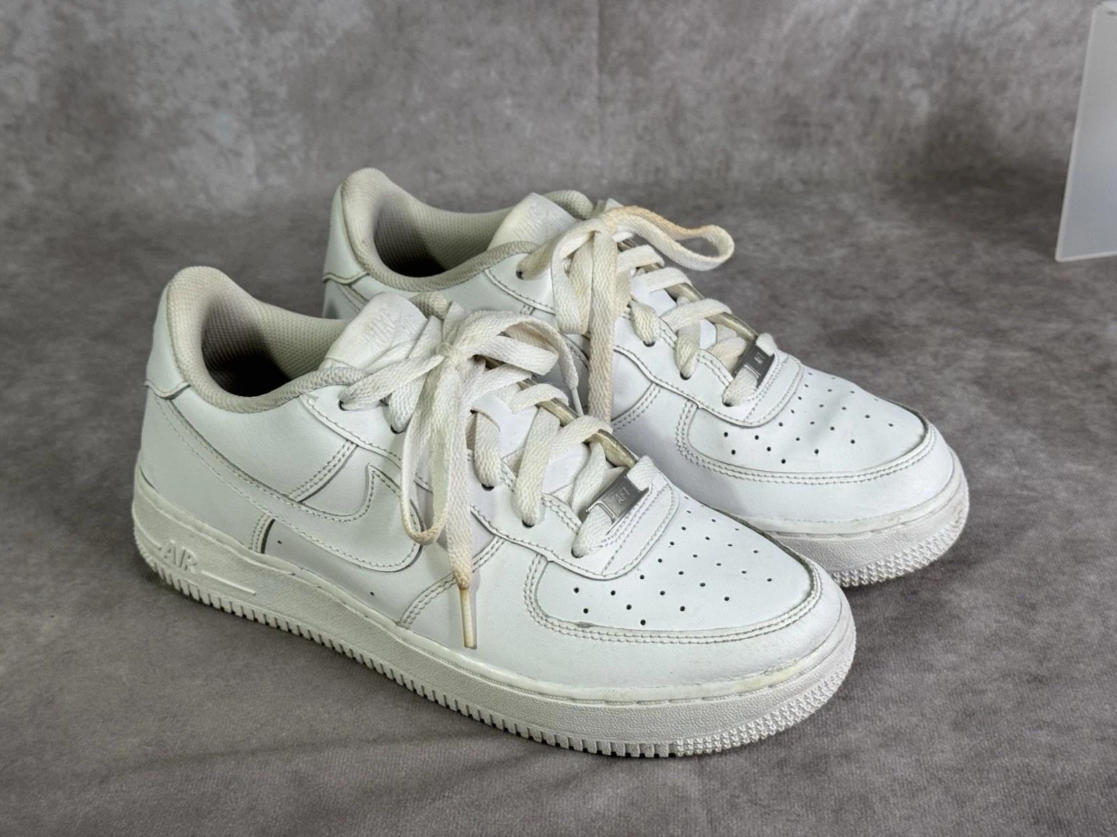 Nike Air Force 1 taglia 7Y GS 8 5 donna bianco AF1 314192 117 top basso