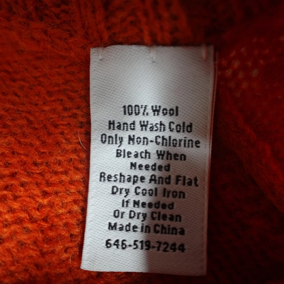 Suéter Jack Spade XL Naranja Raglán 100% Lana Blake Shetland NUEVO Foto 3 de 4