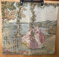 Dame Lago Ladies at Lake Como Italy Italian Tapestry  27.5?x 28.5?