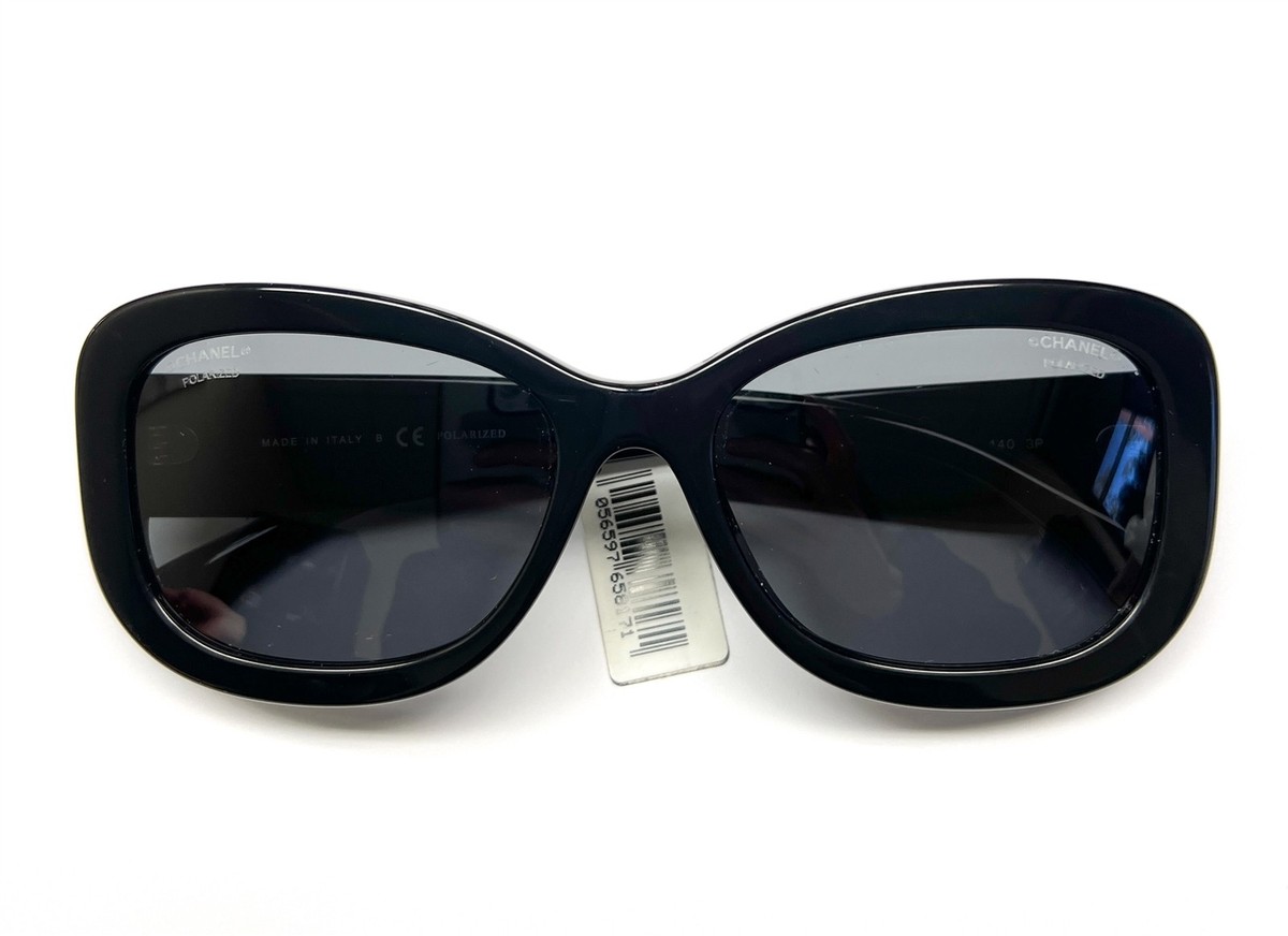 とん Chanel Sunglasses Black Gold CC Logo Polarized ch5468BA 622/T8
