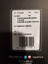 equiline white riding gloves size 7