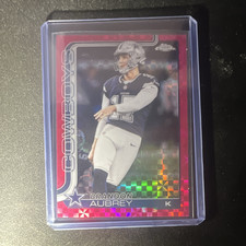 Topps Chrome 2024 Brandon Aubrey Dallas Cowboys Rookie #81 NFL Football Card. rookie card picture