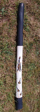 Didgeridoo From Australia, Eucalyptus, Termite Hollowed Carved, Painted