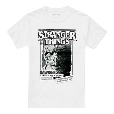 Stranger Things T-Shirt Herren Season 5 - Newspaper Vecna weiß