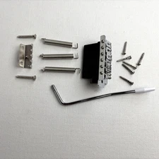 Starcaster Stratocaster Tremolo Bridge Assembly and Jack Assembly ~ Chrome