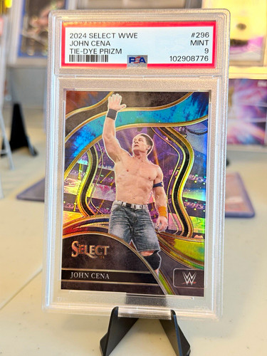 2024 WWE Panini Select John Cena Ringside Tie Dye Prizm /25— PSA 9