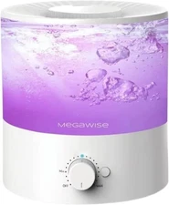 MEGAWISE Cool Mist Humidifiers for Bedroom, BabyRoom, Office and Plants, 0.5 Gal