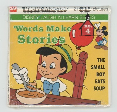 Disney Laugh 'N Learn Words Make Stories 1980 View-Master K-9 Paket Versiegelt
