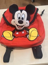 Mickey Mouse Plush Canvas Backpack Toddler Size Small Adjustable Straps