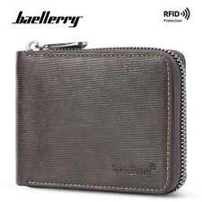 Baellerry New RFID Men Short Wallets Retro Coin Pocket Zipper Men Purse High Qua