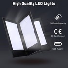 WeChef Set of 2 LED Back Lit Light Menu Holder Cover 2/4 View Fits 8"x11" Paper — photo 2