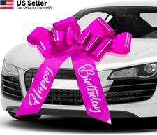 30" Giant Car Bow Big Red Bows for Large Gift Wrapping, Wedding, Rosy